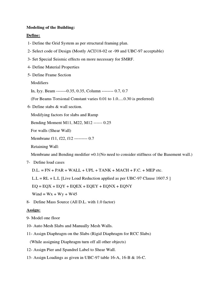 Modeling Of The Building Final Pdf Beam Structure Civil