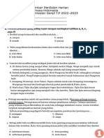 Lembar Penilaian Harian Semester Ganjil T.P 2022-2023 Kode Indikator 3.7.1 & 3.8.1