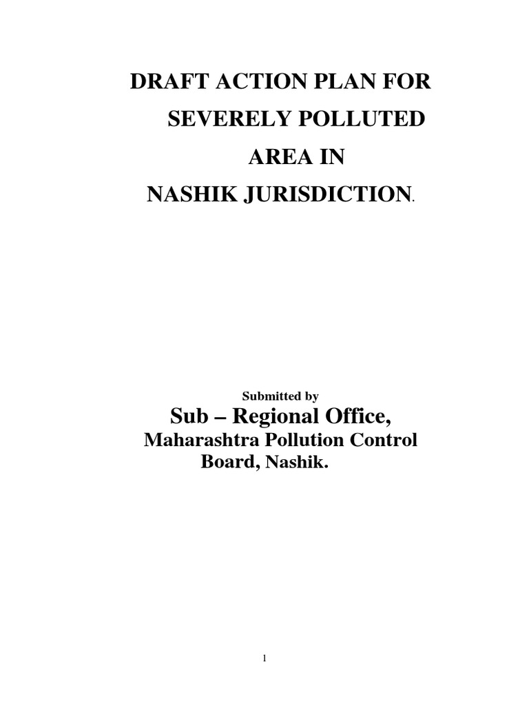 Nashik Pollution Action Plan Draft | PDF | Sewage Treatment | Municipal ...