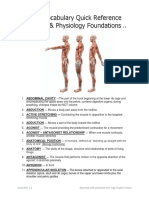 Vocab Anatomy Foundations 1.6