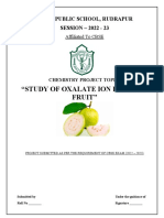 Study Oxalate Ion in Guava Fruit CBSE Chemistry Project