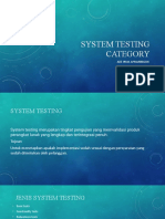System Testing Category