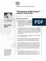 "The Enemy of My Enemy":: Pakistan's China Debate
