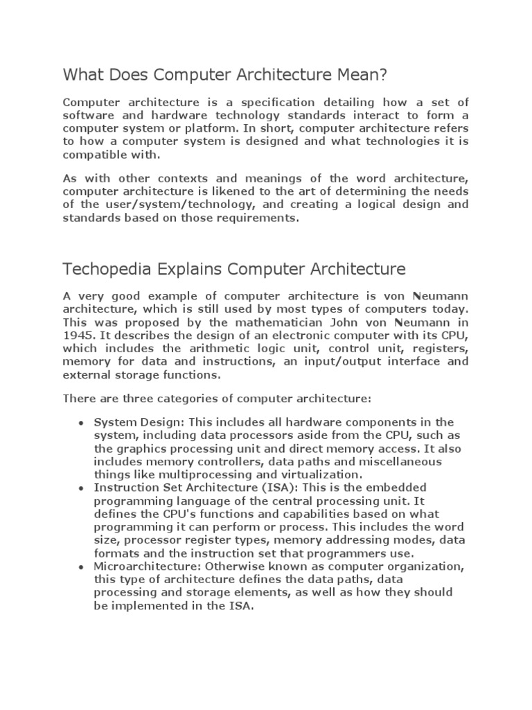 What Does Computer Architecture Mean_ PDF