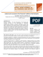 Analysis and Assessment of The Financial Condition of The Enterprise