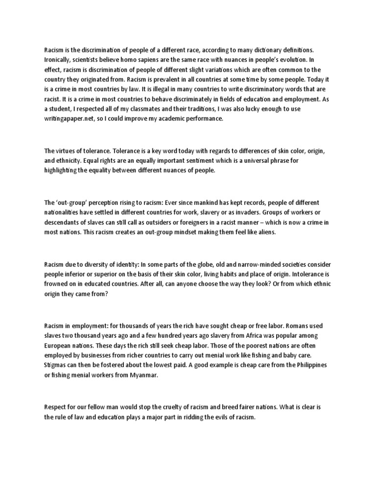 Understanding Racism and Discrimination | PDF | Discrimination & Race ...