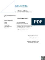 Badan Pusat Statistik Provinsi Di Yogyakarta: Surat Tugas