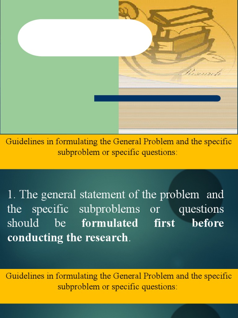 Statement of The Problem | PDF