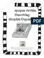 Newspaper Article Prewriting Graphic Organizer: by Rachel Friedrich at Learning To Teach in The Rain