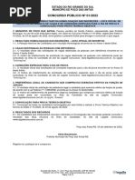 Concurso Público #01/2022: Estado Do Rio Grande Do Sul Município de Poço Das Antas