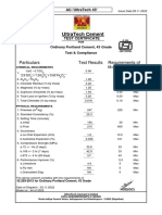 Ultratech Cement: Particulars Test Results Requirements of