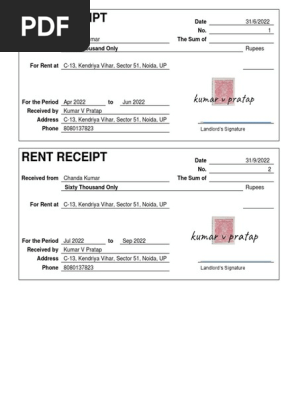 Rent Statement