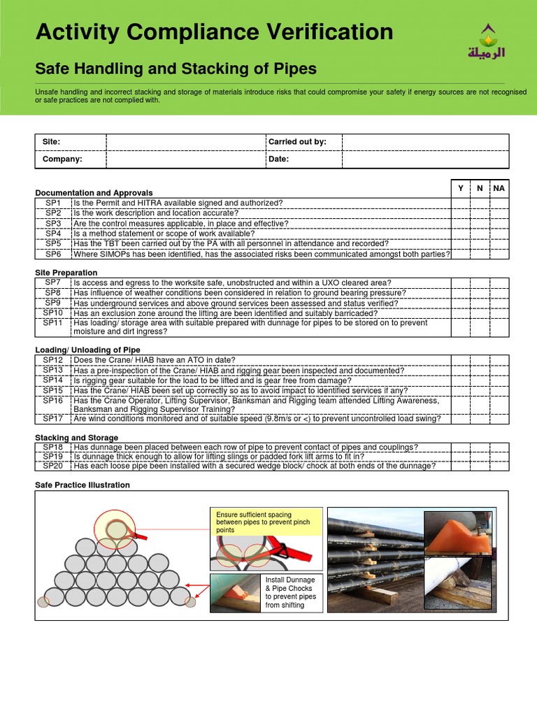 Pipe Handling Safety Compliance Guide | PDF | Crane (Machine)