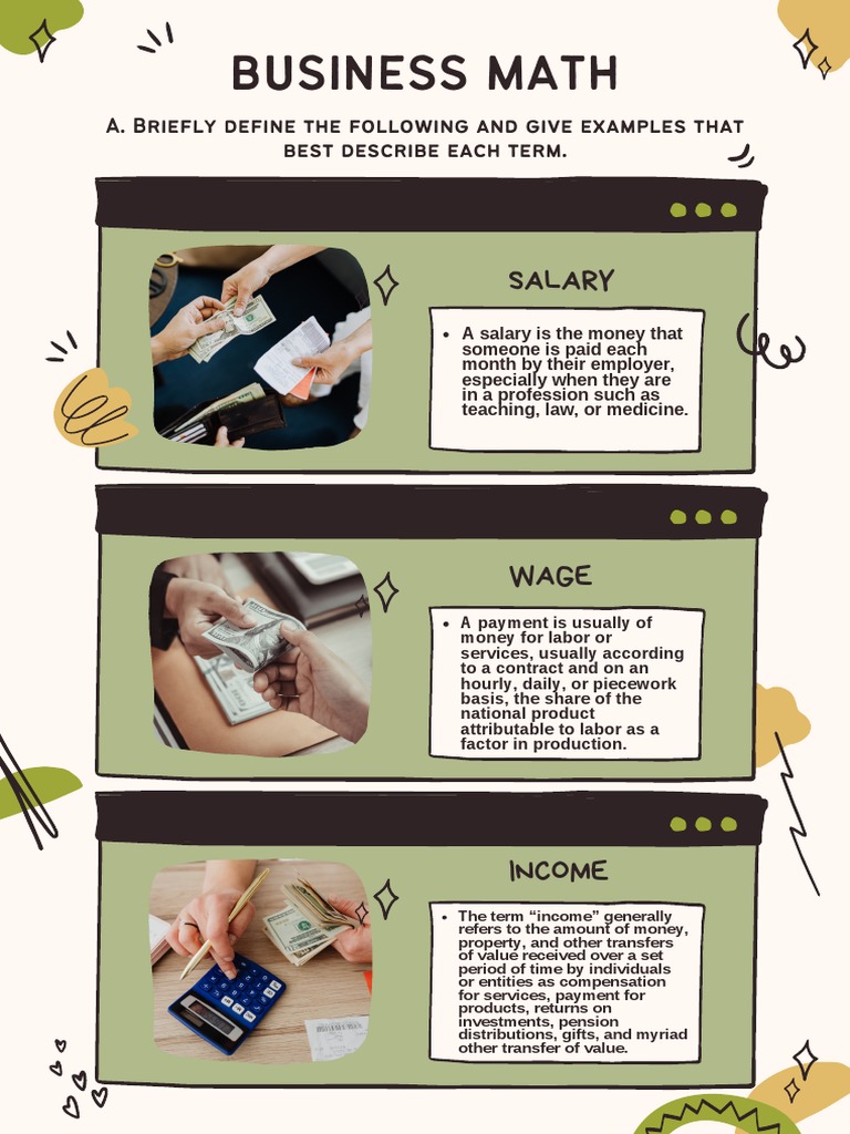 Business math quiz pdf employment salary