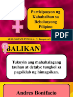 (AP 6 Week 4) - Partisipasyon ng Kababaihan sa Rebolusyong Pilipino PPT