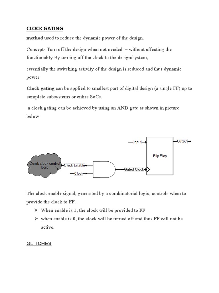 clock gating &glitches PDF Information Age Electronics