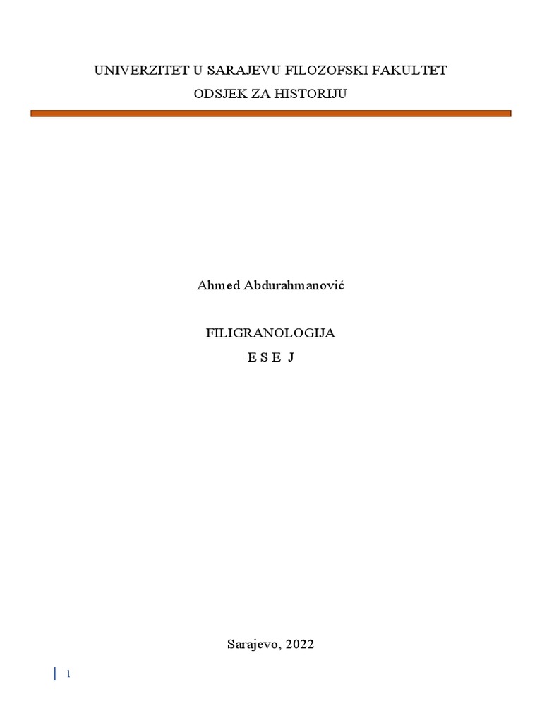 FILIGRANOLOGIJA | PDF