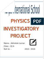 Physics Project on Electromagnetic Induction