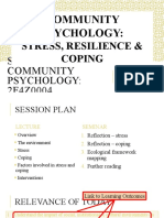 Community Psychology 2017-18 - Week 7 or 8 - Stress, Resilience and Coping