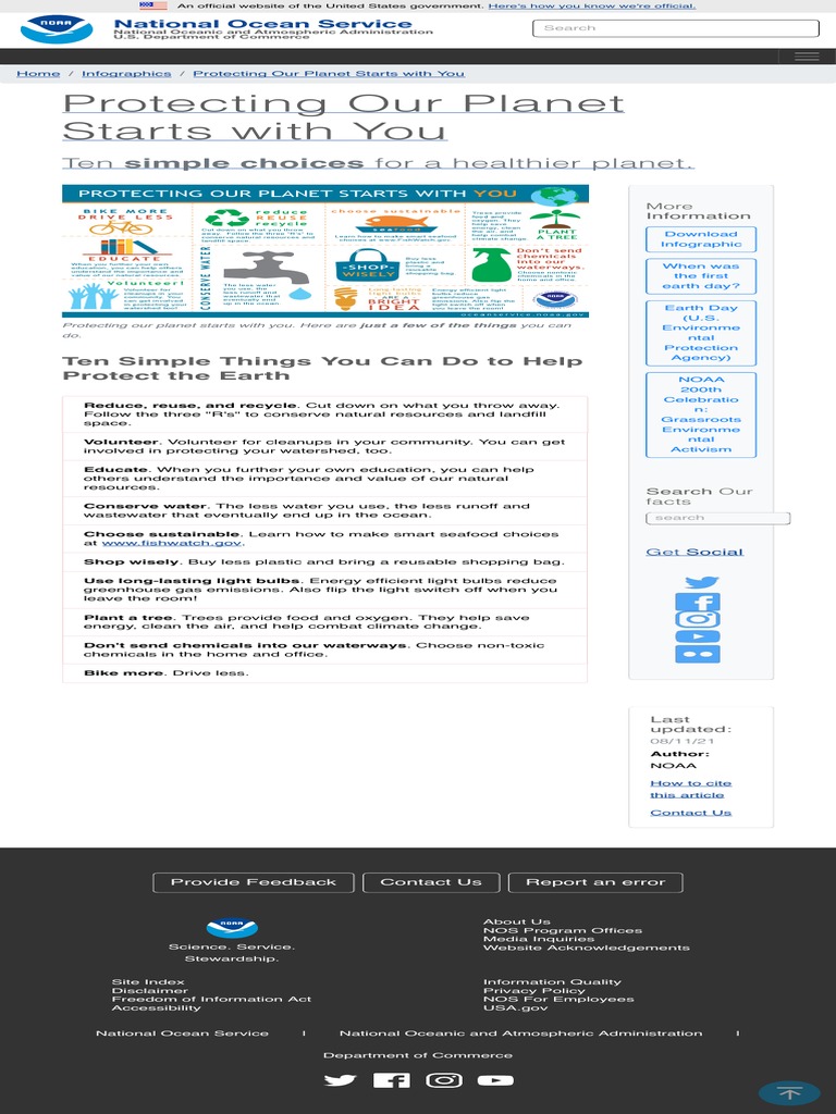 Protecting Our Planet Starts With You Pdf Climate Change National