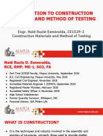 Lecture #1 Introduction To Construction Materials and Method of Testing