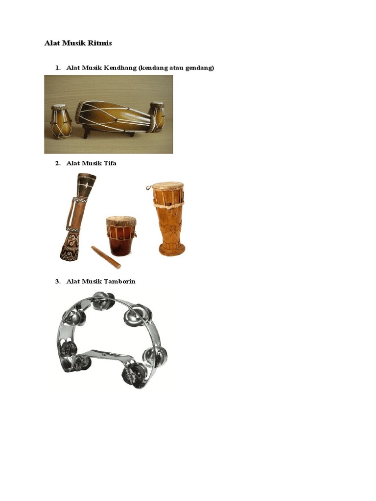 Contoh Alat Musik Ritmis dan Ansambel | PDF
