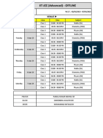 IIT-JEE Advanced offline batch schedule