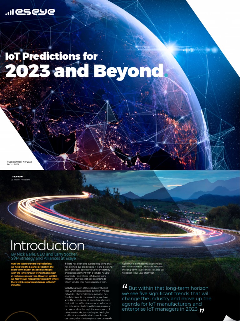 Eseye Iot Predictions 2023 And Beyond Report Pdf Internet Of Things