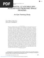 Incidental l2 Vocabulary Acquisition From and While Reading An Eye Tracking Study