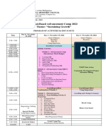 SUGGESTED ACTIVITES FOR Advancement Camp 2022