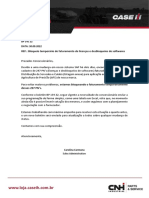 BP 145 22 - CASE IH Bloqueio Temporário de Faturamento de Licenças e Desbloqueios de Softwares