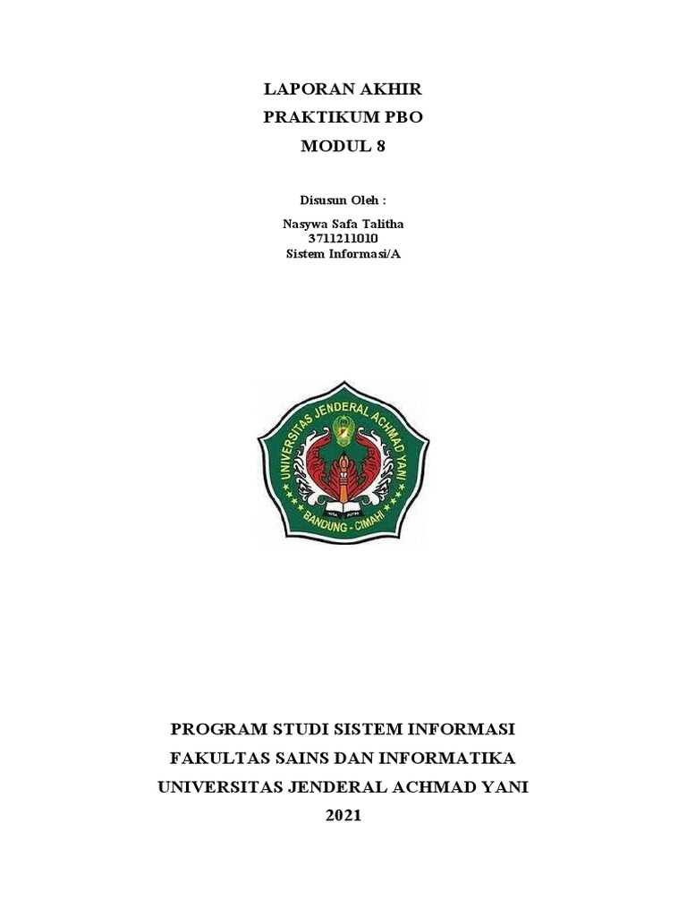 LaprakPBO8 - 3711211010 - Nasywa Safa Talitha | PDF