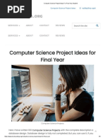 Computer Science Project Ideas For Final Year Student