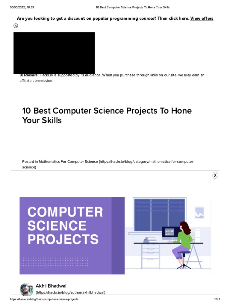 10 Best Computer Science Projects To Hone Your Skills | PDF | Web ...