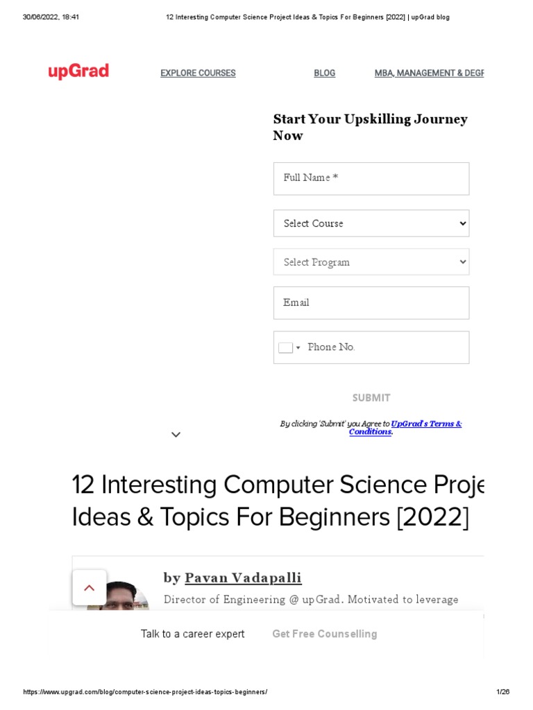 12 Interesting Computer Science Project Ideas & Topics For Beginners ...