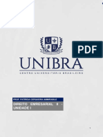 Direito Emresarial Ii - Unidade I: Prof. Patrícia Cerqueira Ammirabile