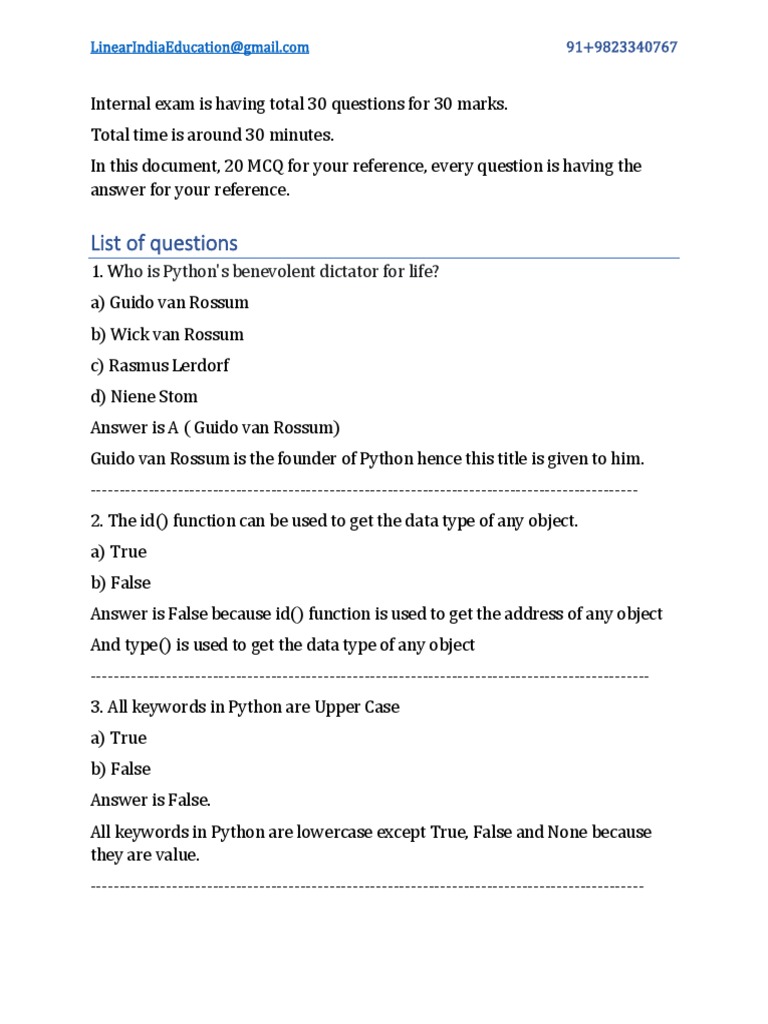 Python MCQ PDF Python Programming Language Computer Science Python mcq pdf python programming language computer science