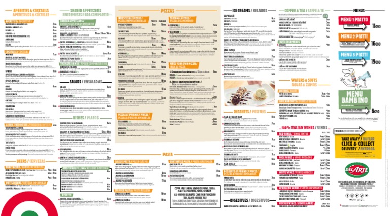 Pizzas: Menu 1 Piatto Menu 2 Piatti Menu 3 Piatti | PDF | Pizza | Food ...