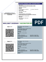 Digital vaccine certificate details