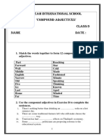 Eng 9 Revision Worksheet (Compound Adjectives)