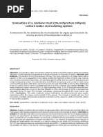 Evaluation of A Rainbow Trout Oncorhynch