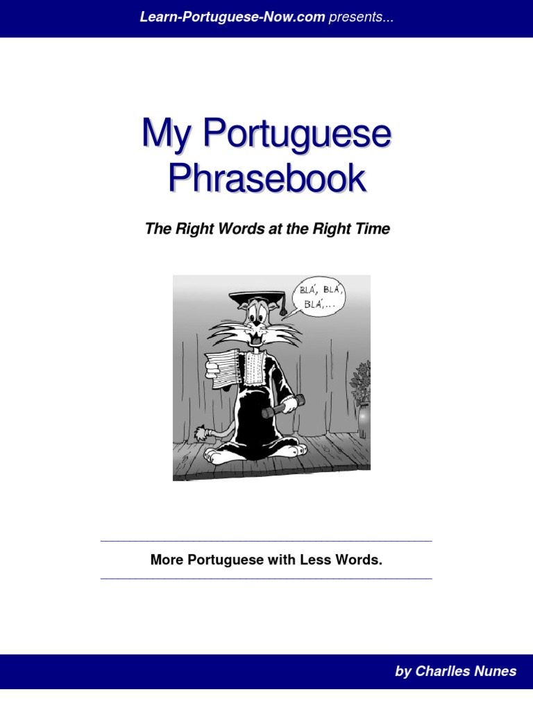 My Portuguese Phrase Book PDF Noun Portuguese Language