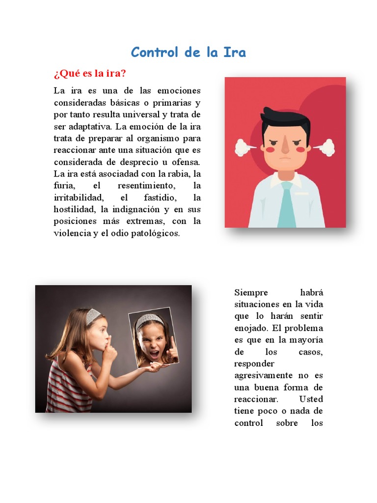 Control de La Ira | Descargar gratis PDF | Ira | Las emociones