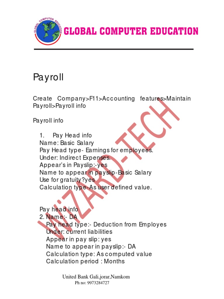 Payroll | PDF | Paycheck | Payroll