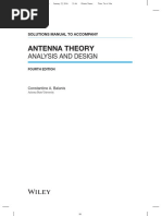 Antenna Theory: Analysis and Design