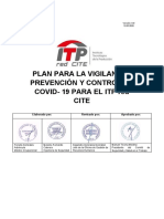 V.Aprobada PLAN PARA LA VIGILANCIA PREVENCIÓN Y CONTROL DE COVID - 19 EN EL ITP RED CITE-con Anexos V.12.05.20