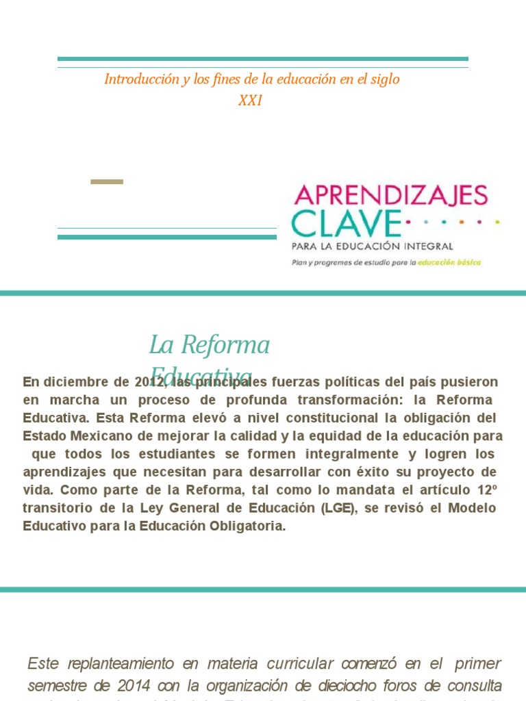 Aprendizajes Clave para La Educacion Integral, Plan y Programas de ...