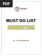 Income Tax Must Do Questions by Vinit Mishra Sir