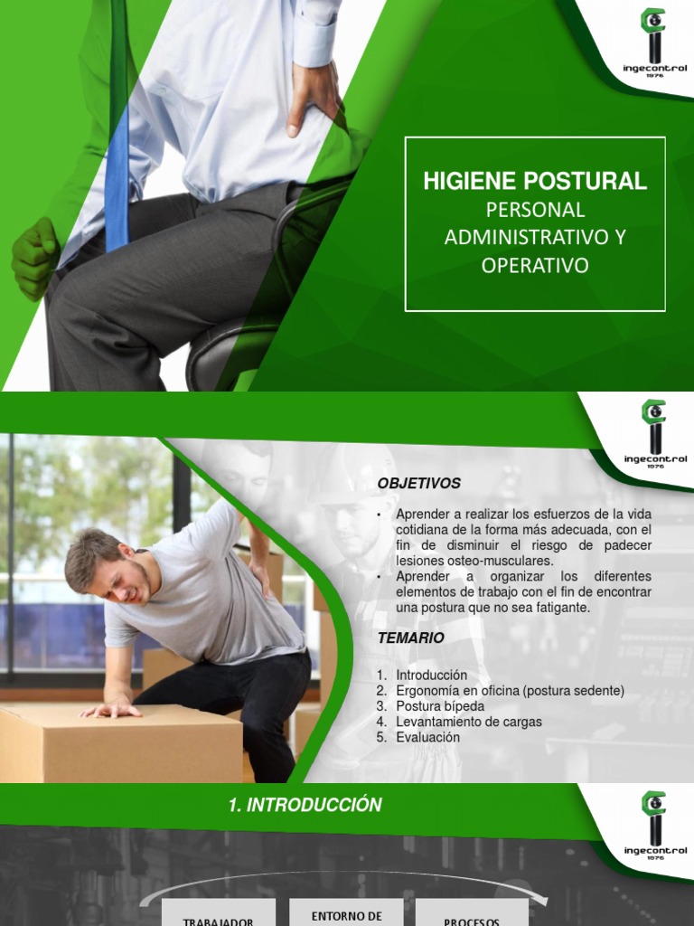 Higiene Postural | PDF | Factores humanos y ergonomía | Bipedalismo