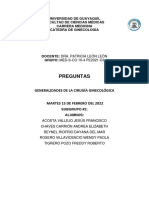 Generalidades de La Cirugia Ginecologica PREGUNTAS SG2.